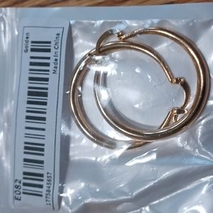 Gold hoop ear rings